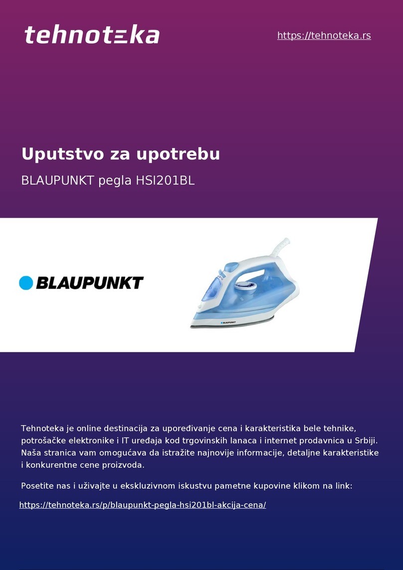 Blaupunkt HSI201BL owner's manual