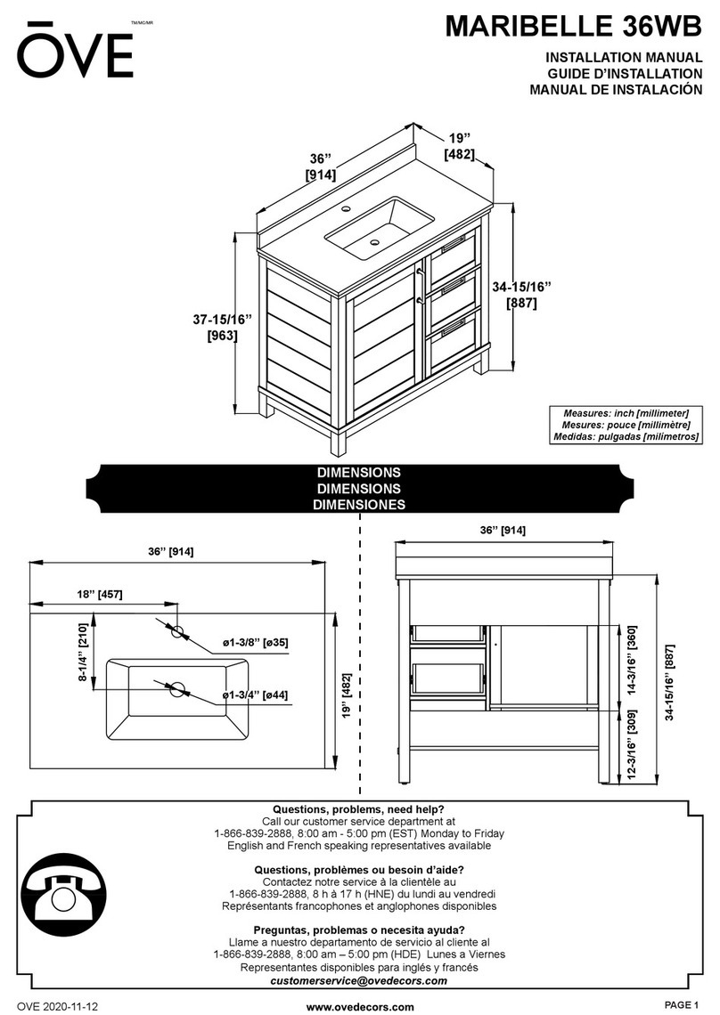 OVE MARIBELLE 36WB User manual