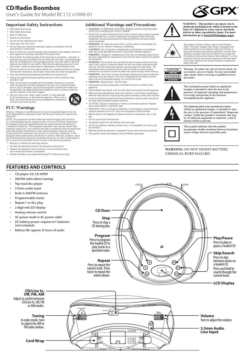 GPX v1090-01 user guide