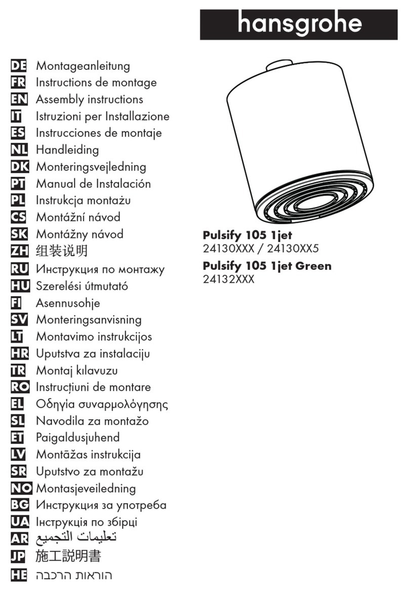 Hans Grohe Pulsify 105 1jet 24130700 User manual Hans Grohe Pulsify 105 1jet 24130700 User manual
