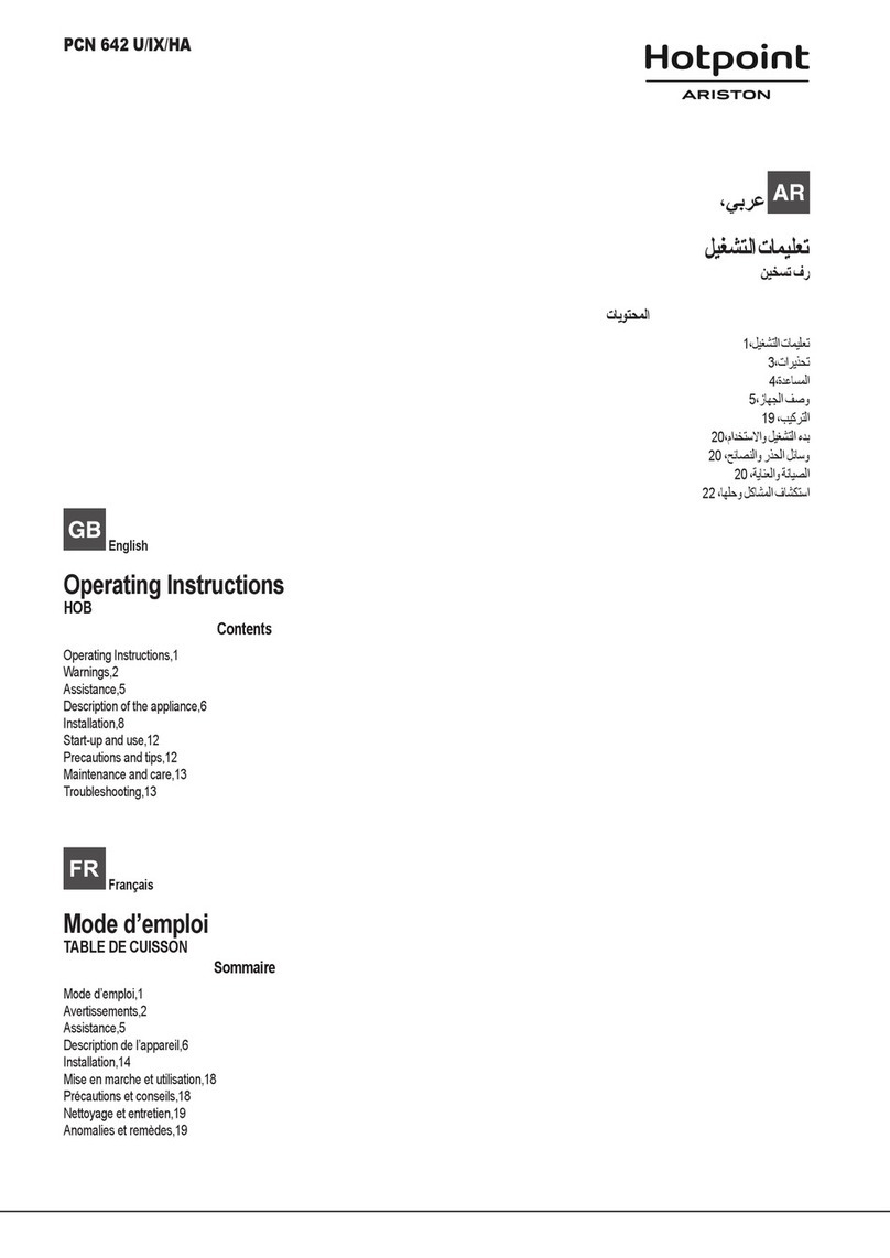 Hotpoint Ariston PCN 642 U User manual