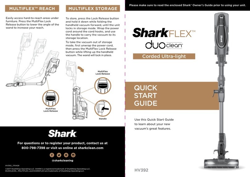 Shark FLEX Duoclean HV392 User manual