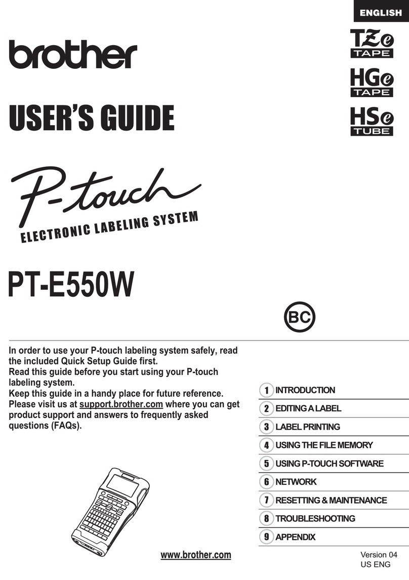 Brother P-Touch PT-E550WNIVP User manual