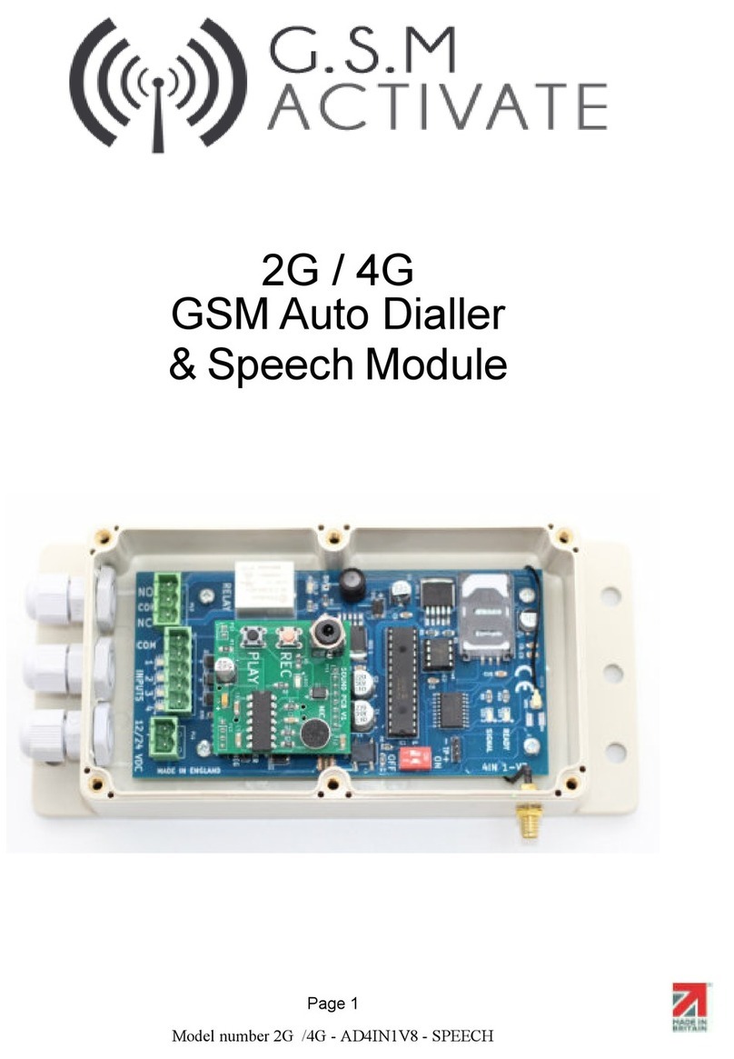 GSM Activate AD4IN1V8 manual