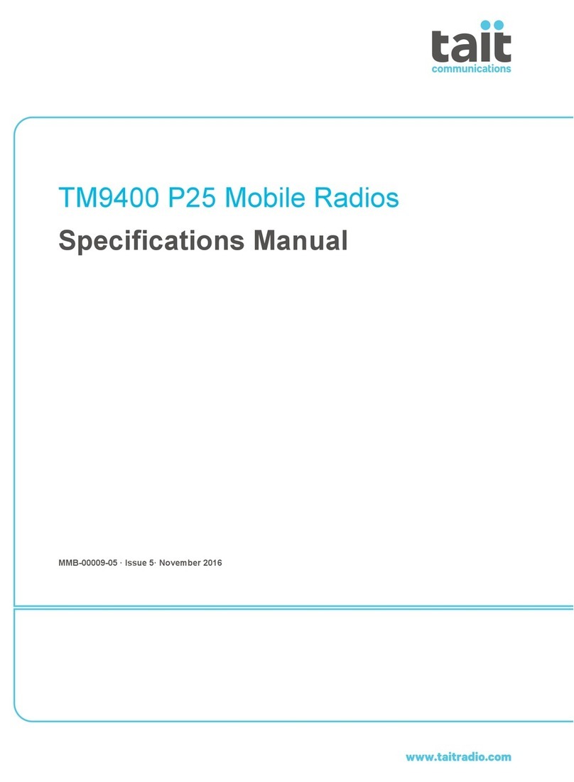 Tait TM9400 Specification manual