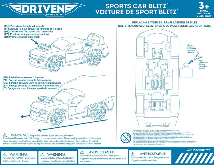 battat DRIVEN SPORTS CAR BLITZ Micro Series manual