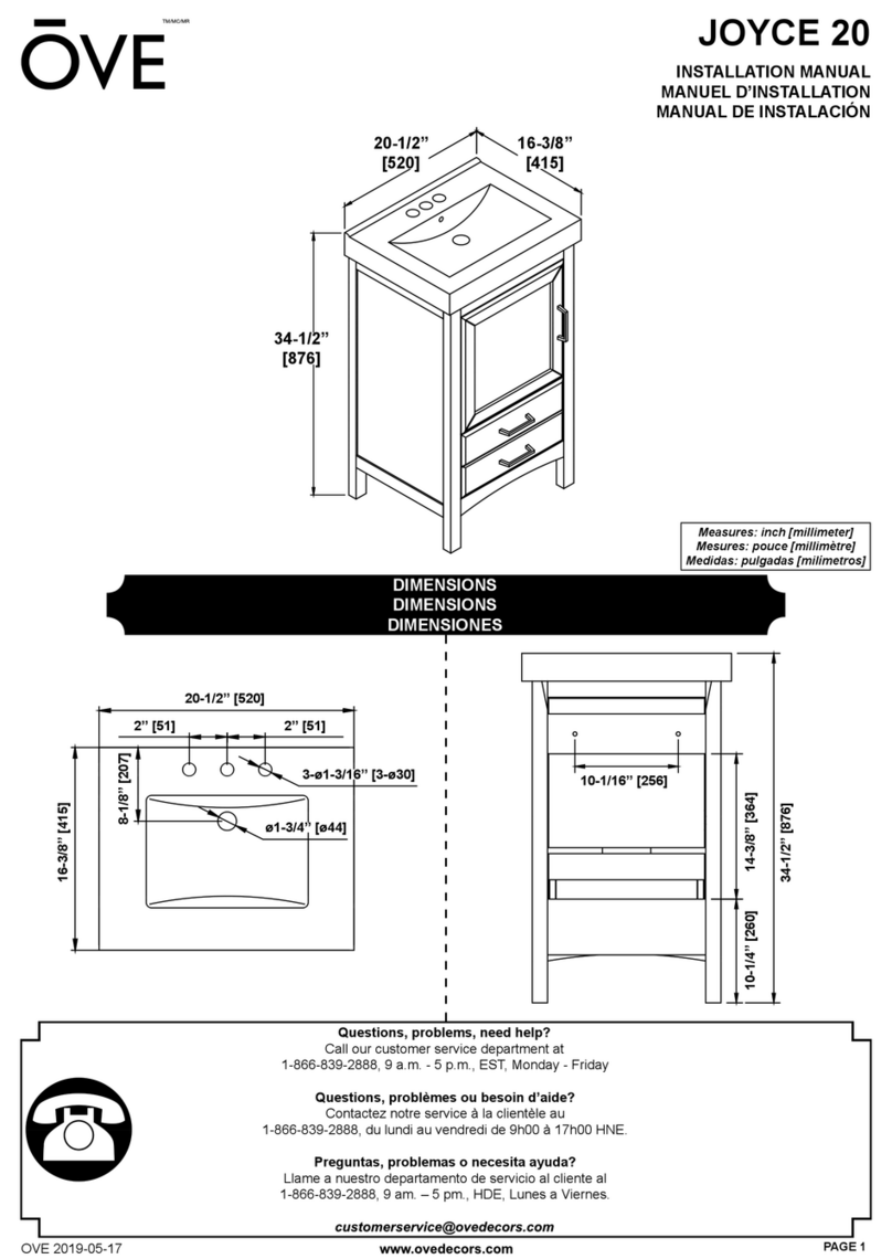 OVE JOYCE 20 installation manual