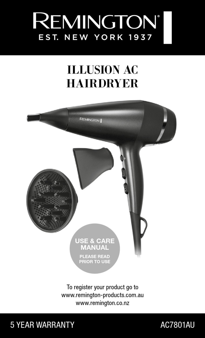 Remington ILLUSION AC User manual