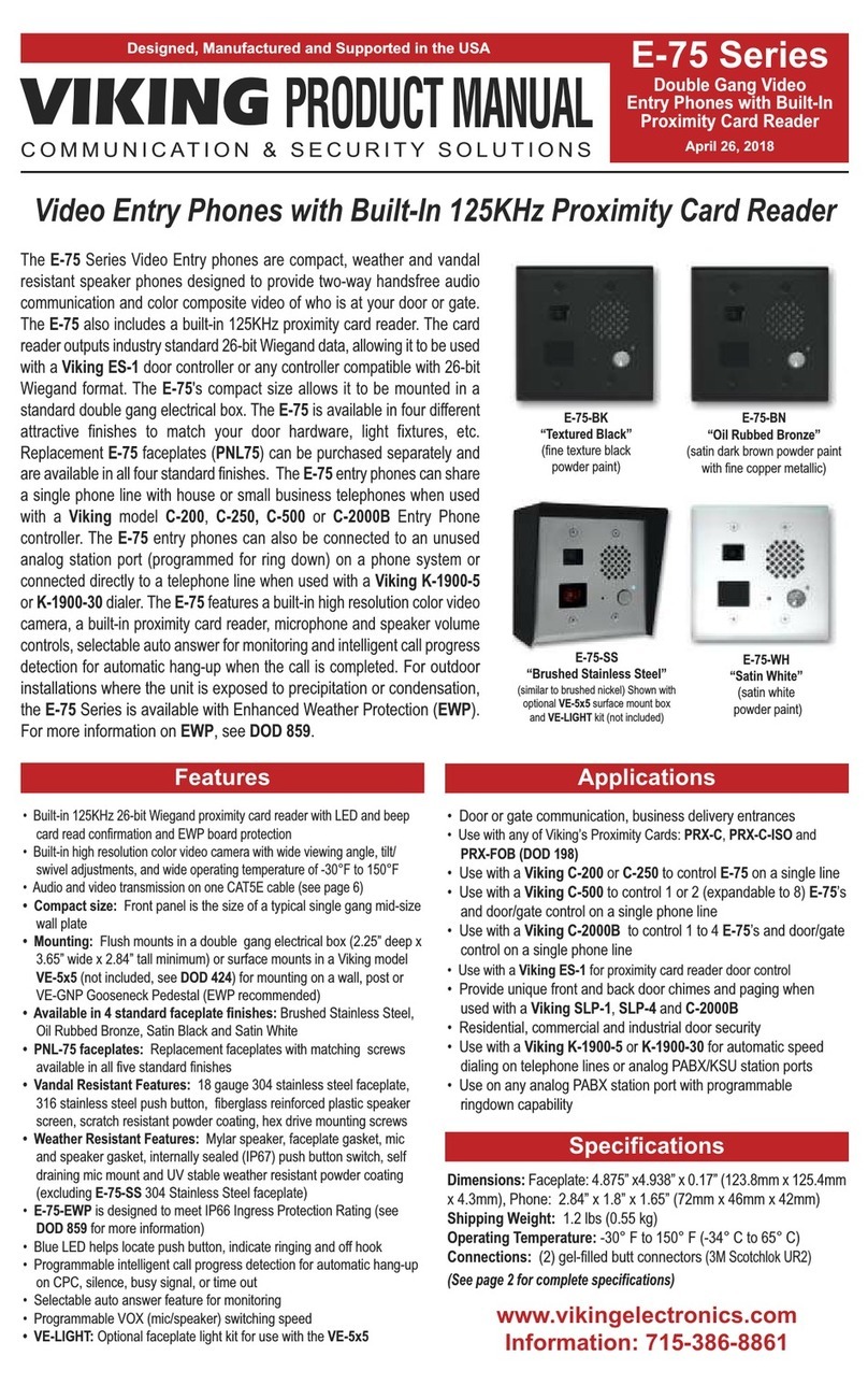 Viking E-75 Series User manual