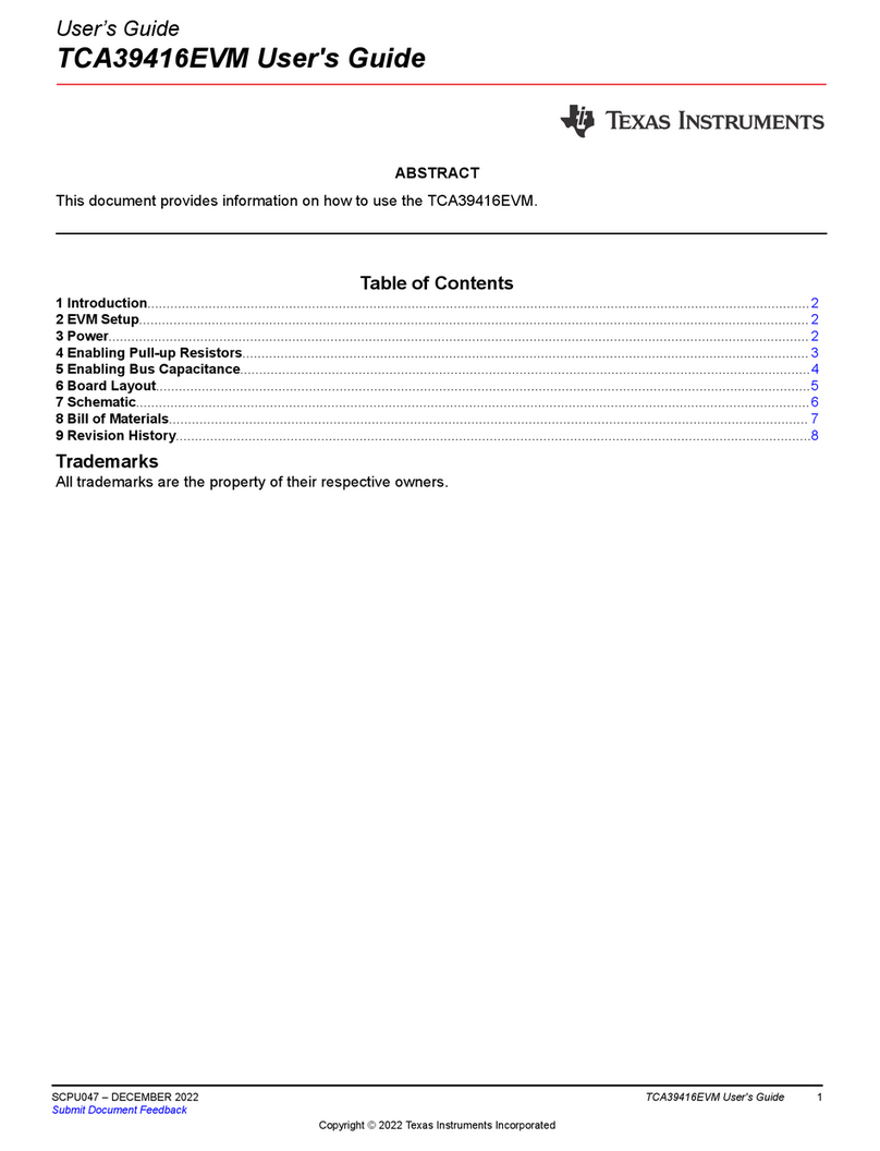 Texas Instruments TCA39416EVM User manual