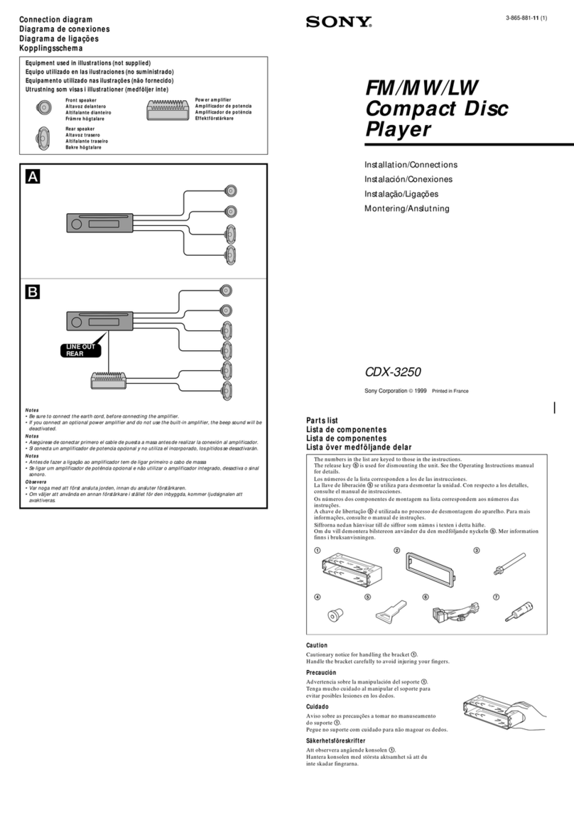 Sony CDX-3250 Product guide