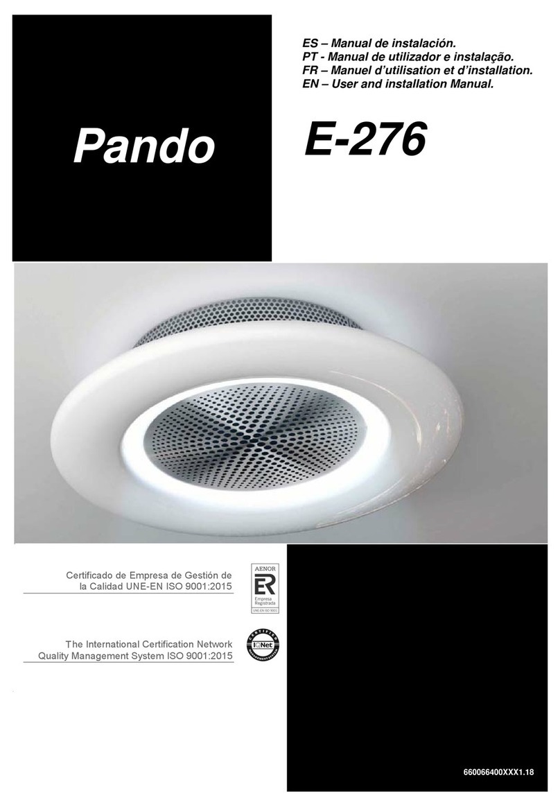 INOXPAN Pando E-276 User and installation manual