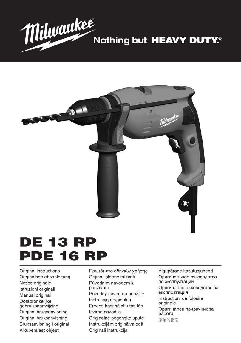 Milwaukee PDE 16 RP Original instructions