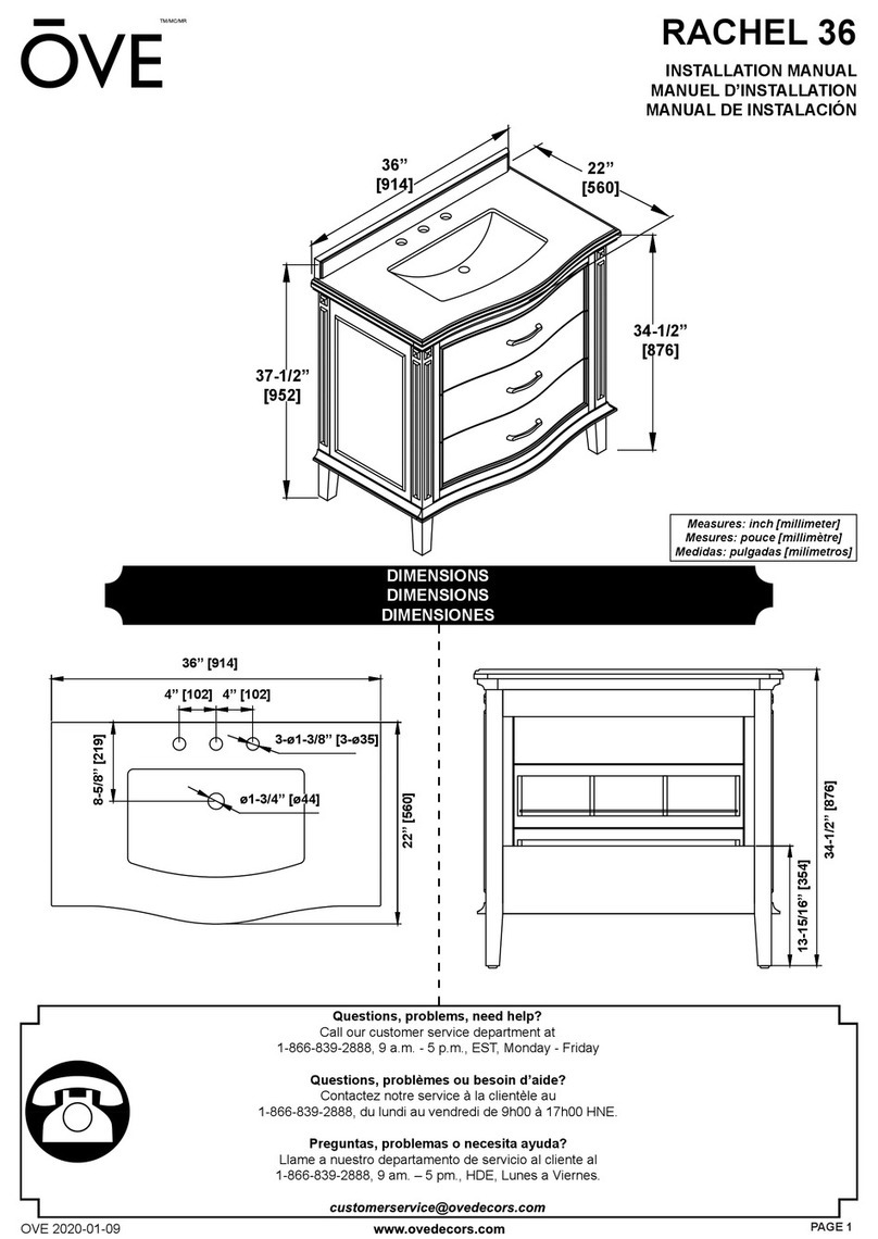OVE RACHEL 36 installation manual