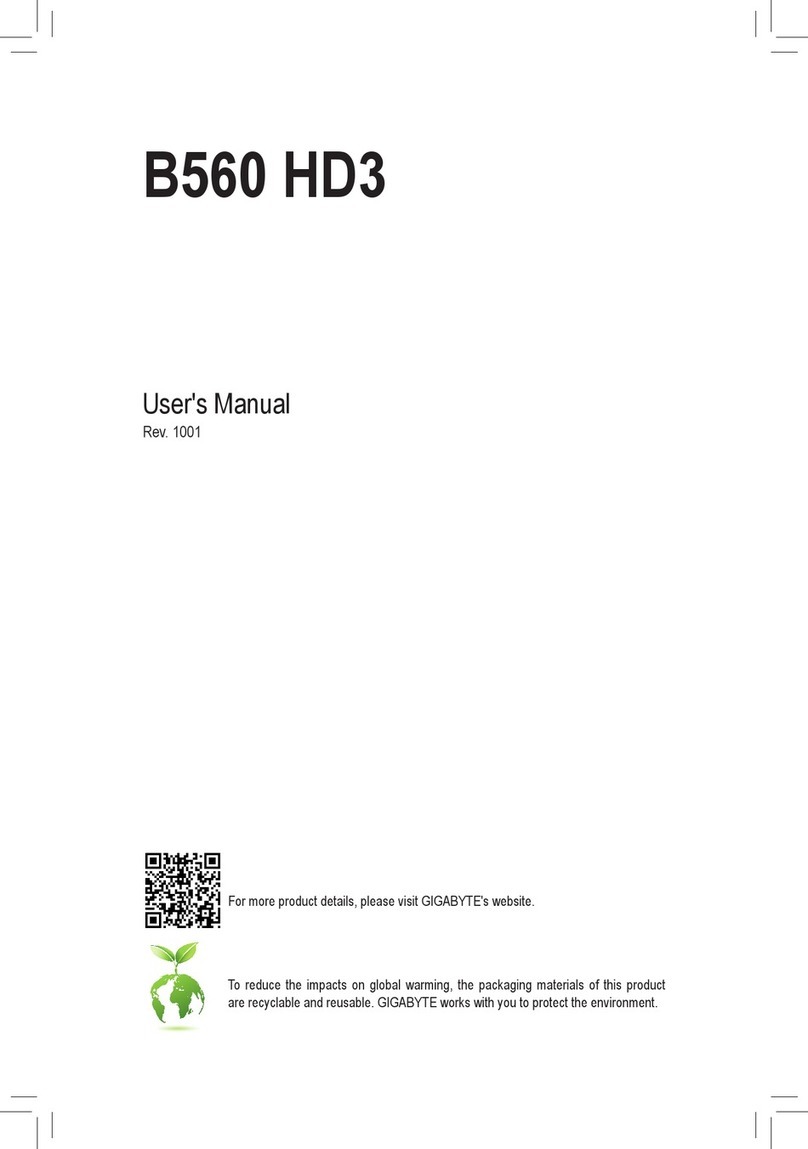 Gigabyte B560 HD3 User manual