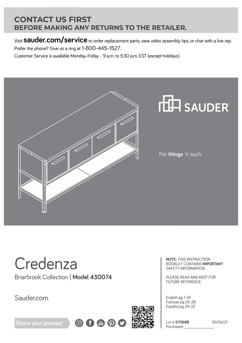 Sauder Briarbrook Credenza 430074 User manual Sauder Briarbrook Credenza 430074 User manual