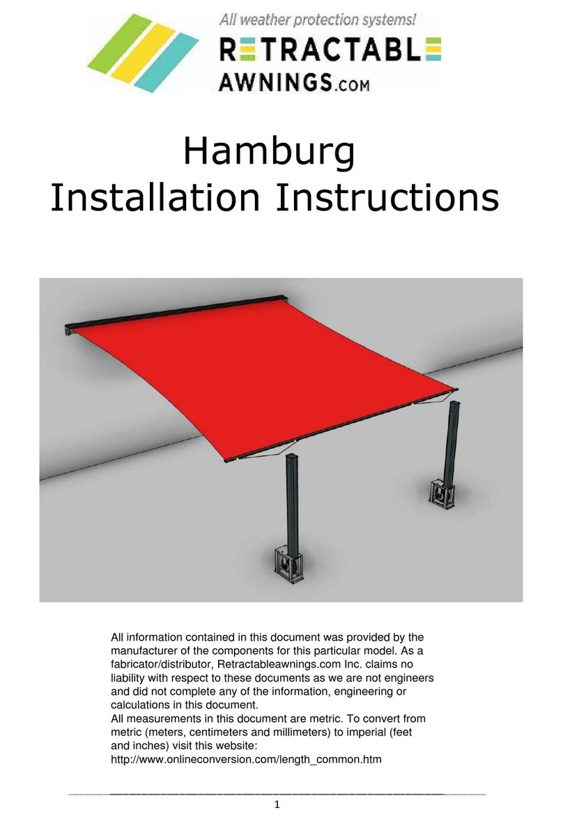 Retractable Awnings Hamburg installation instructions