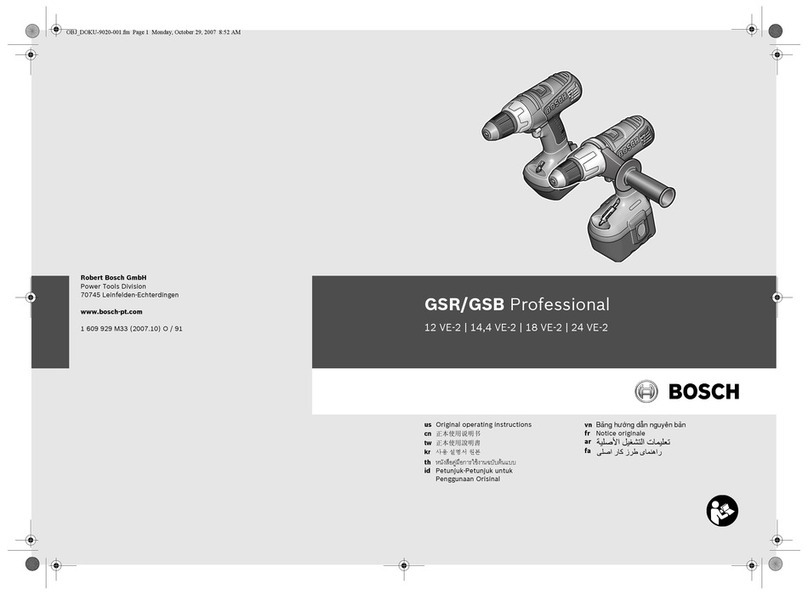 Bosch GSR 12 VE-2 Professional User manual