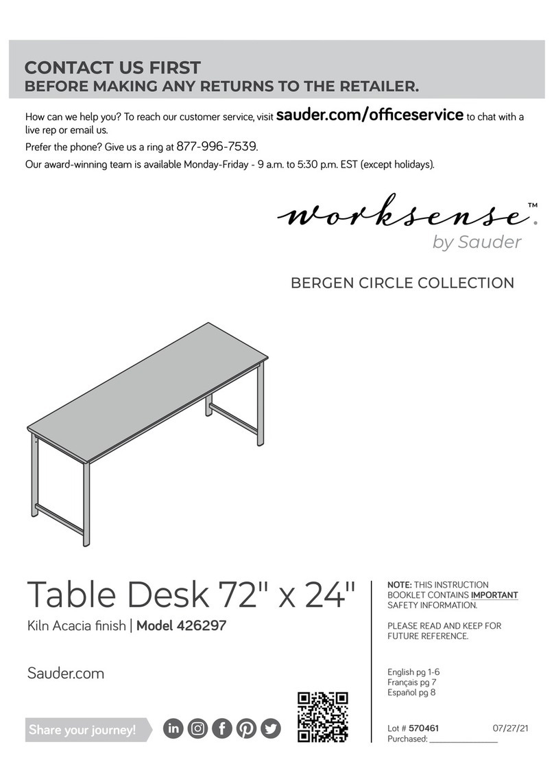 Sauder Worksense BERGEN CIRCLE 426297 User manual