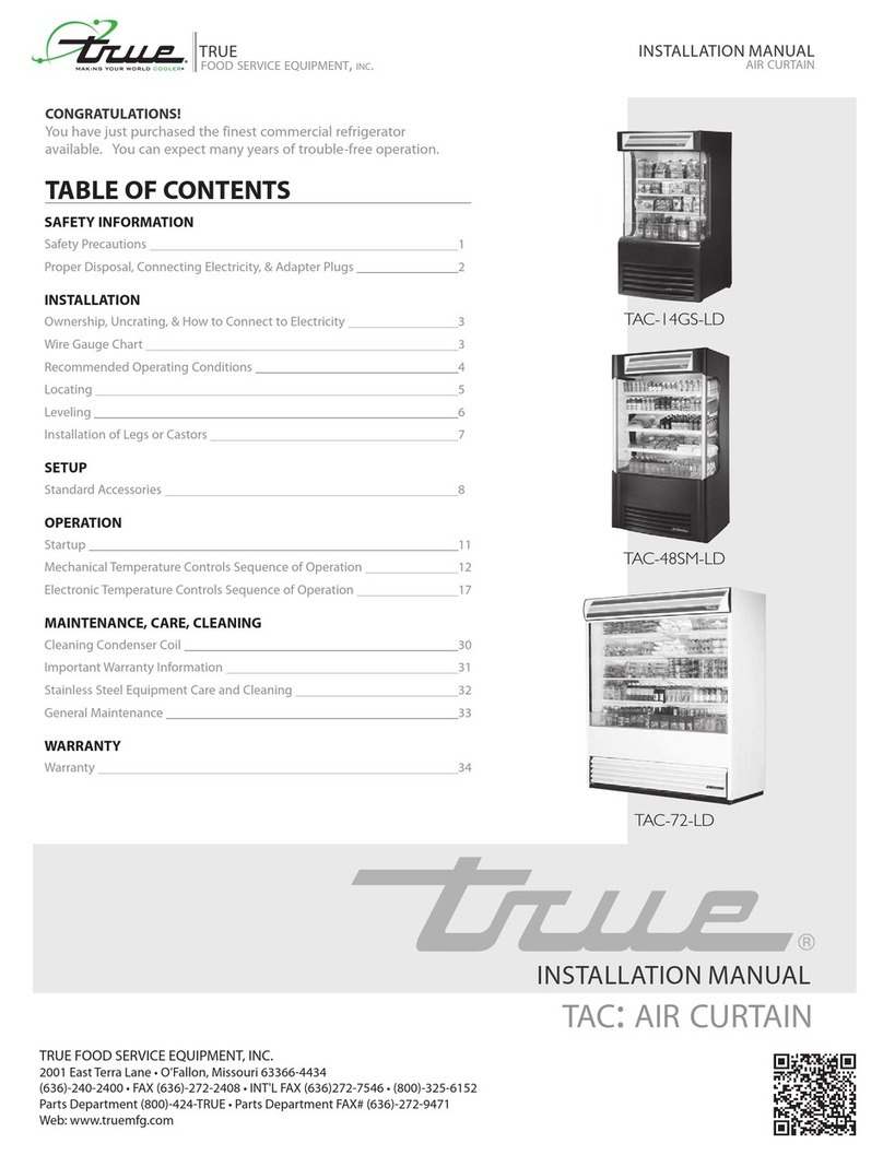 True TAC-48SM-LD instruction manual
