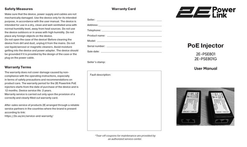 2E PSE801 user manual