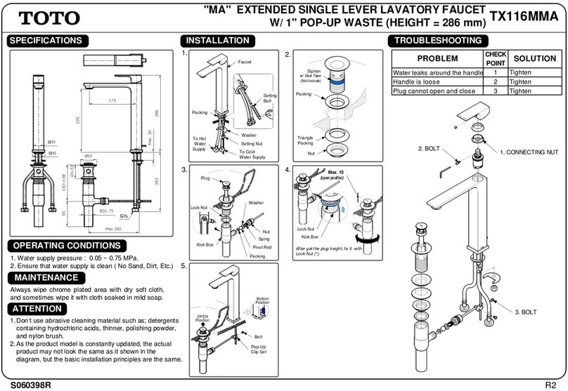 Toto TX116MMA User manual