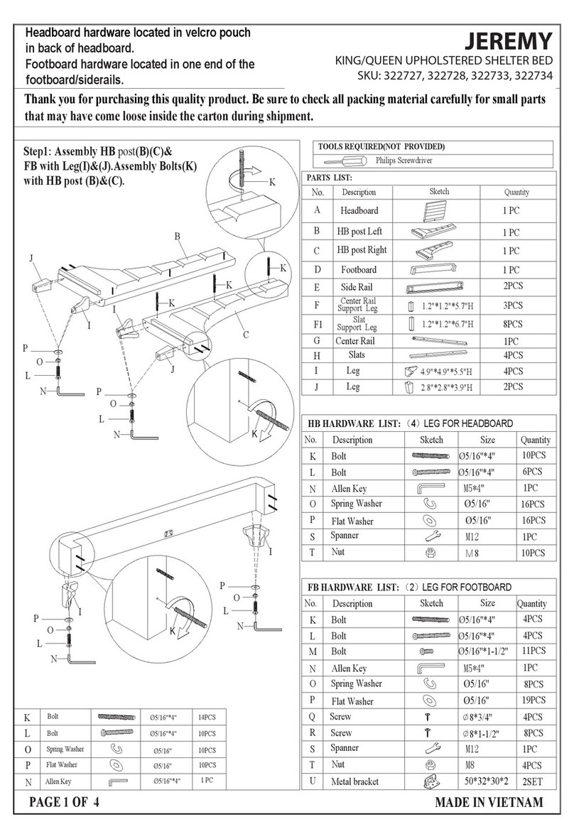 Living Spaces JEREMY 322727 User manual Living Spaces JEREMY 322727 User manual