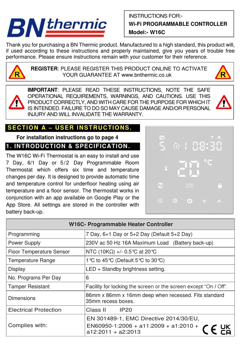 BN Thermic W16C User manual