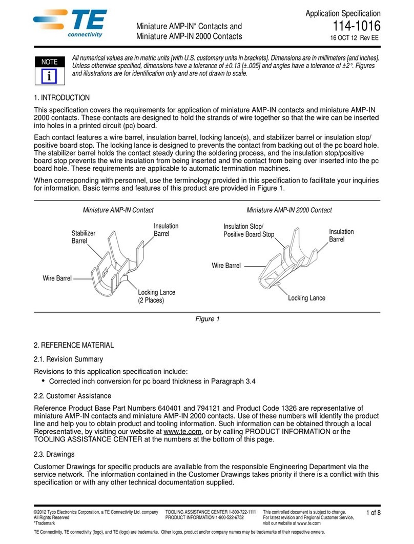 TE Connectivity Miniature AMP-IN Application Specification