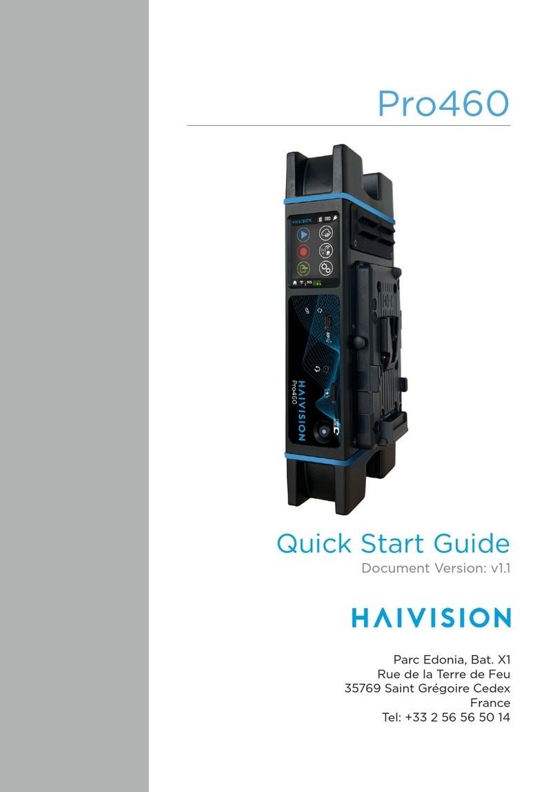 Haivision Pro460 User manual