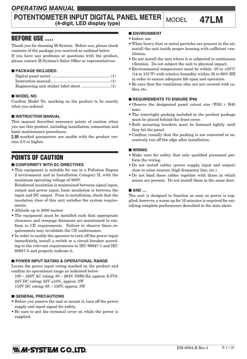 M-system 47LM User manual