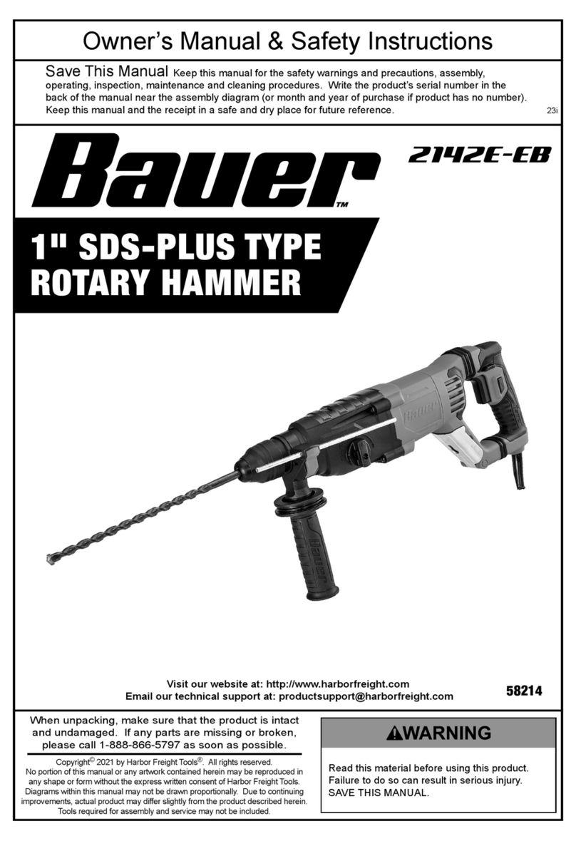 Bauer 2142E-EB Owner's manual & safety instructions
