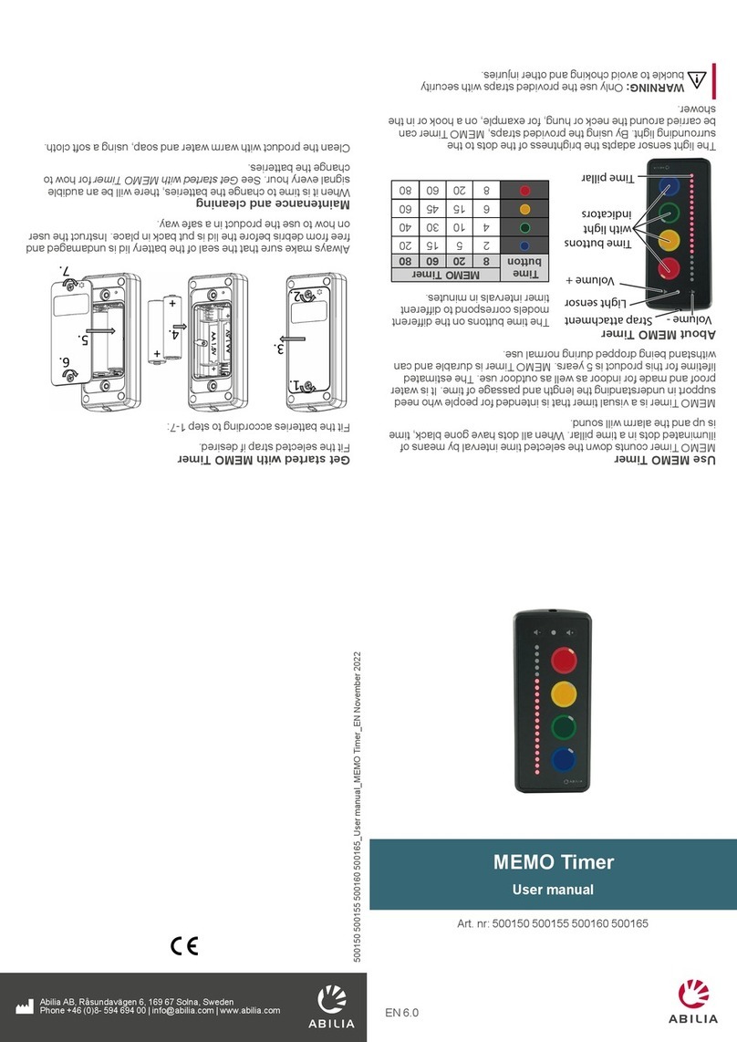 Abilia MEMO Timer User manual