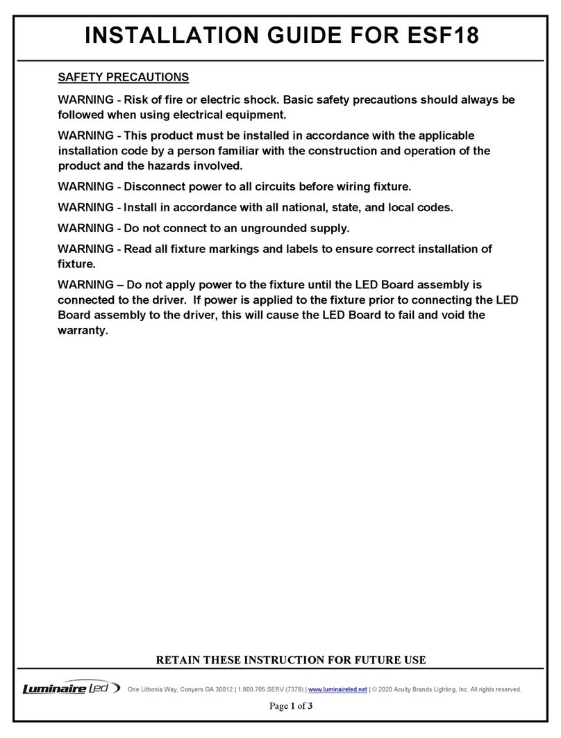 Luminaire led ESF18 User manual