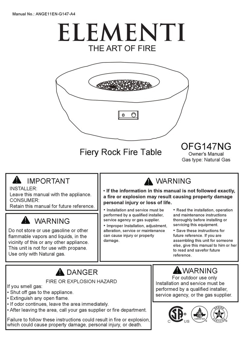 ELEMENTI Fiery Rock OFG147NG User manual