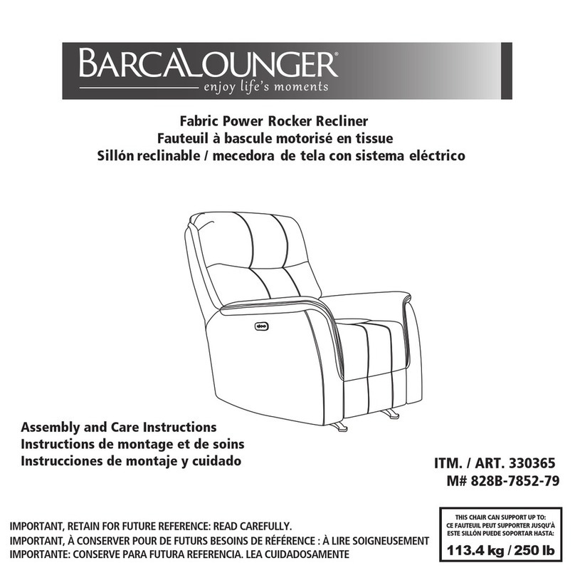 BARCALOUNGER 828B-7852-79 User guide