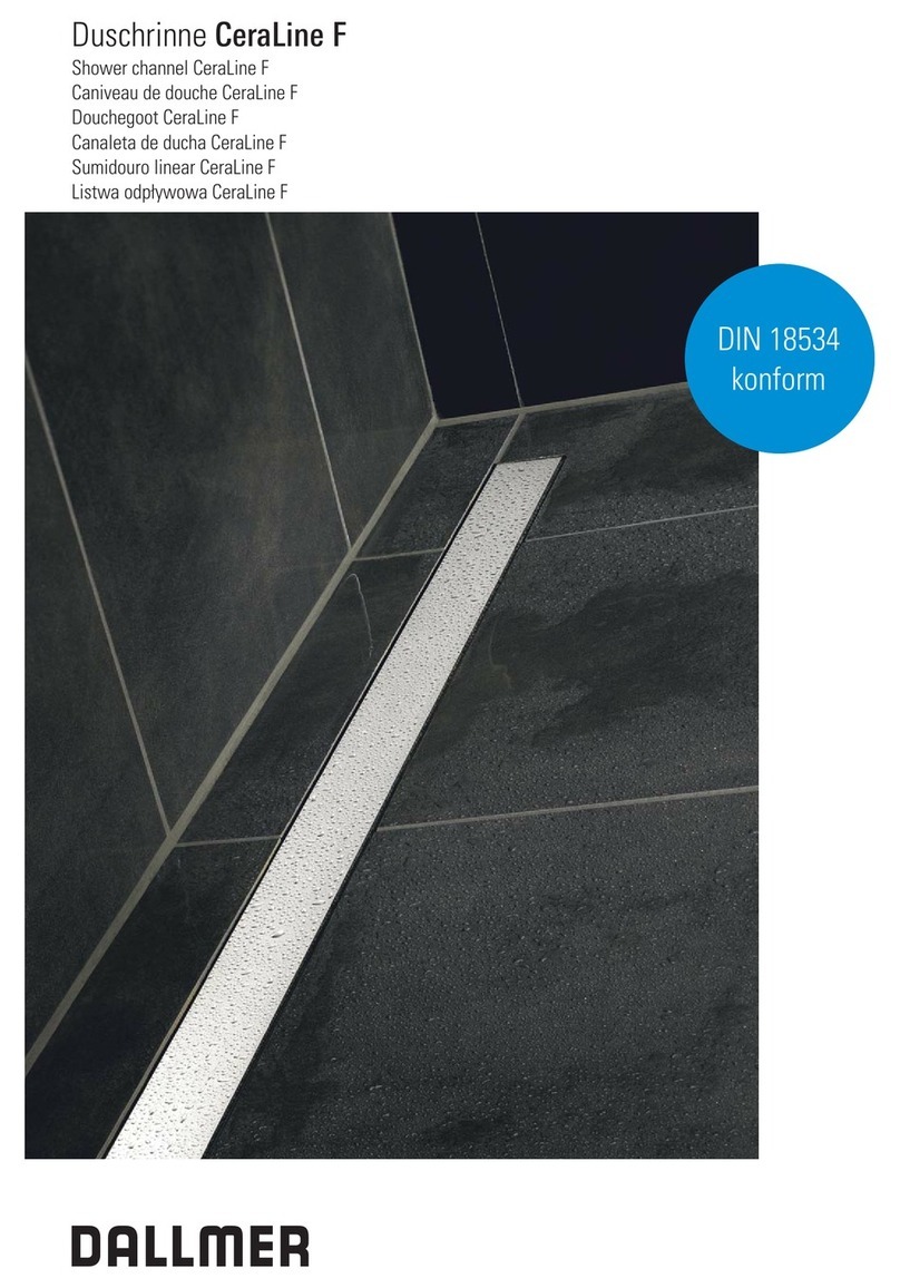 Dallmer CeraLine F installation instructions