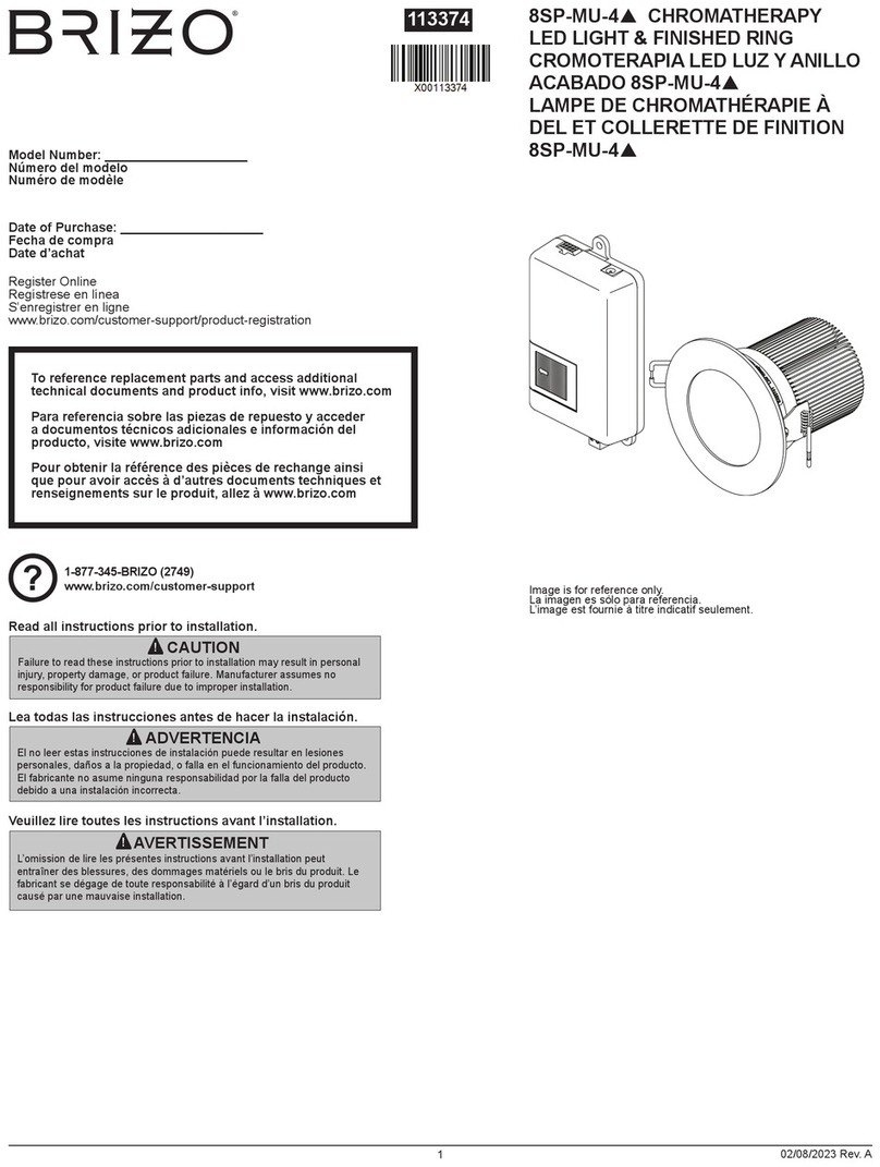 Brizo 8SP-MU-4 manual