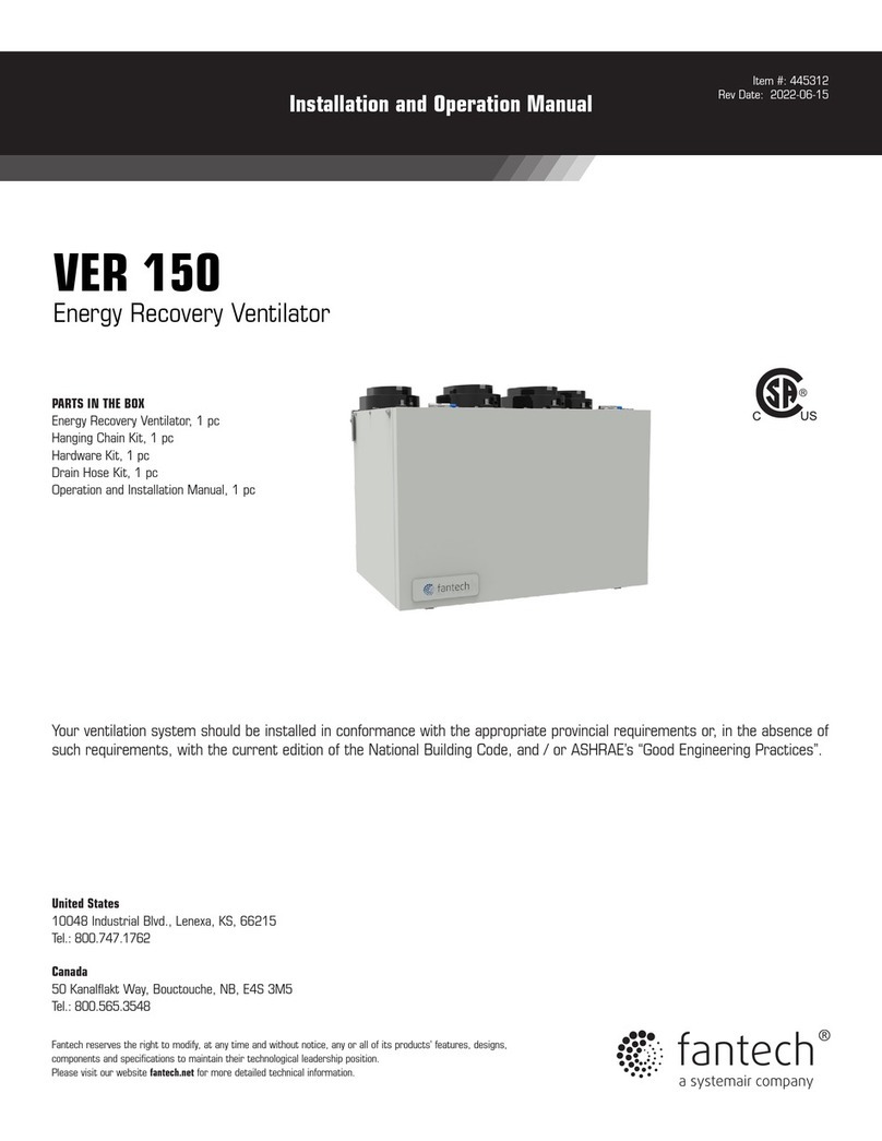 System air fantech VER 150 User manual