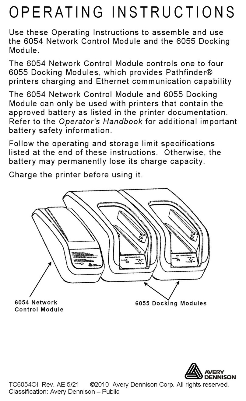 Avery Dennison Pathfinder 6059 operating instructions
