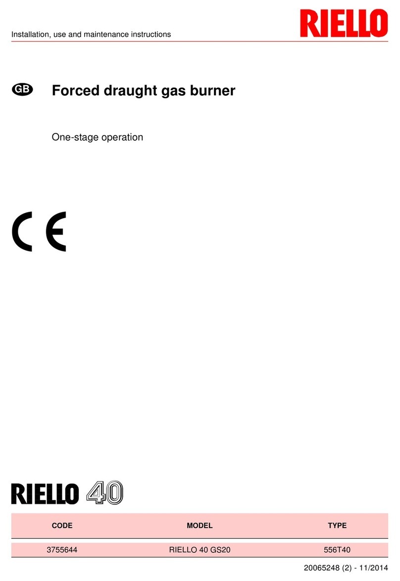 Riello 556T40 Quick start guide