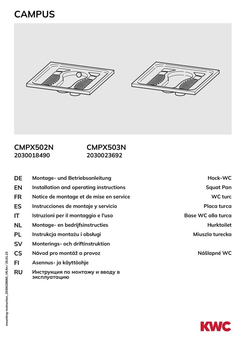 KWC CAMPUS CMPX502N Installation and operating instructions