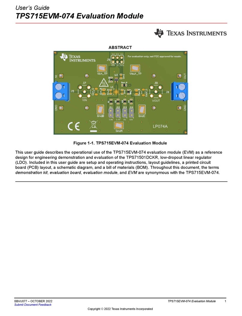 Texas Instruments TPS715EVM-074 User manual