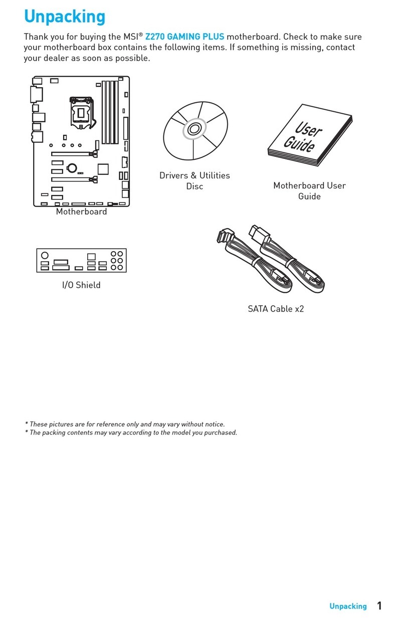 MSI Z270 GAMING PLUS Instruction Manual MSI Z270 GAMING PLUS Instruction Manual