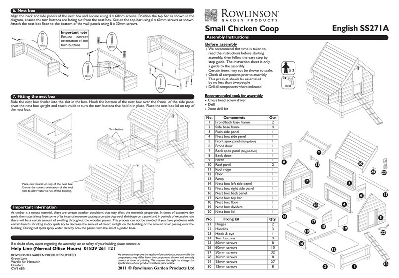 Rowlinson Garden Products SS271A User manual