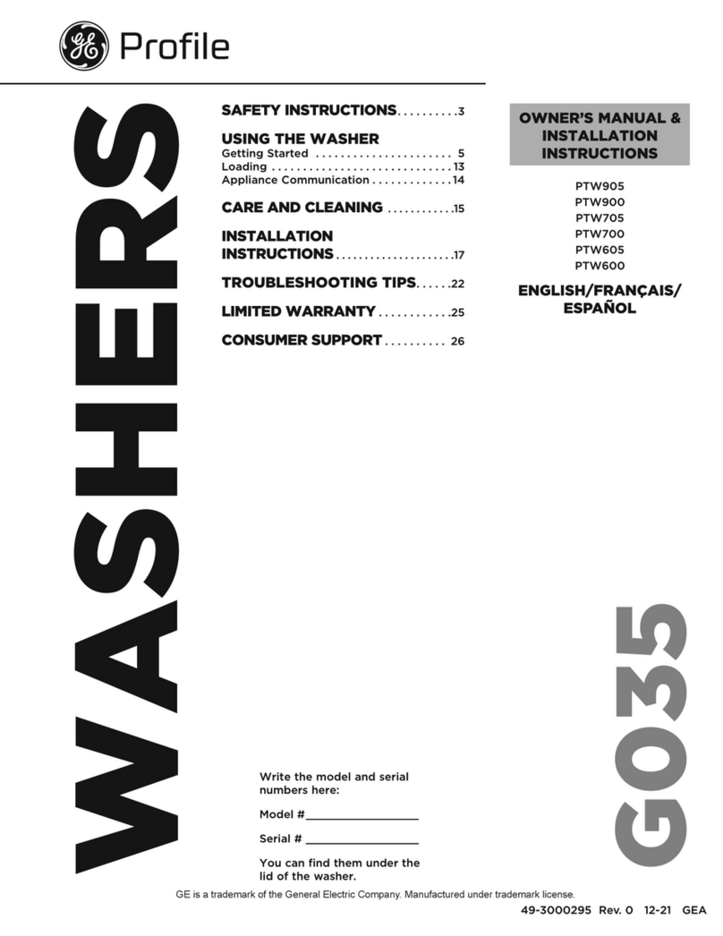 GE Profile PTW7O5 Original instructions