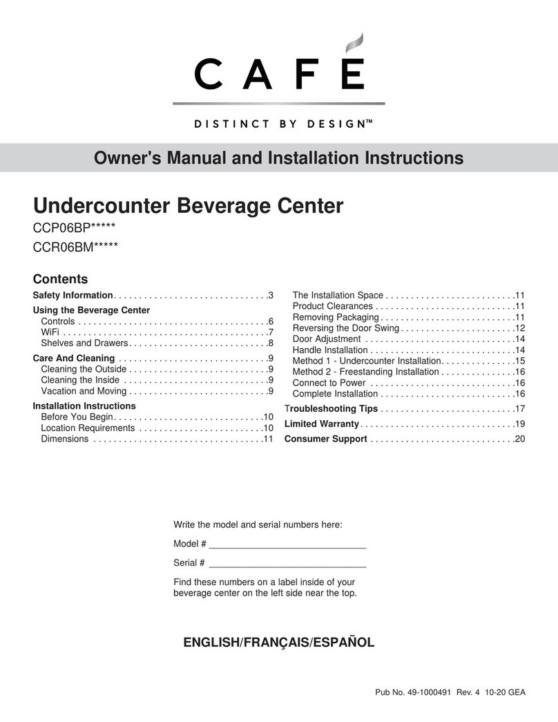 Cafe CCR06BM Series Operating instructions