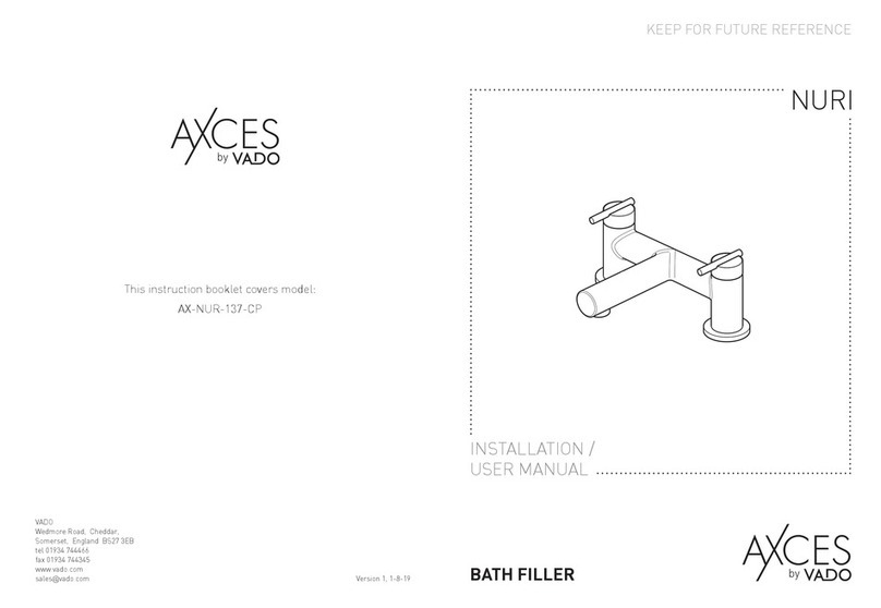 VADO AXCES NURI AX-NUR-137-CP Instruction Manual