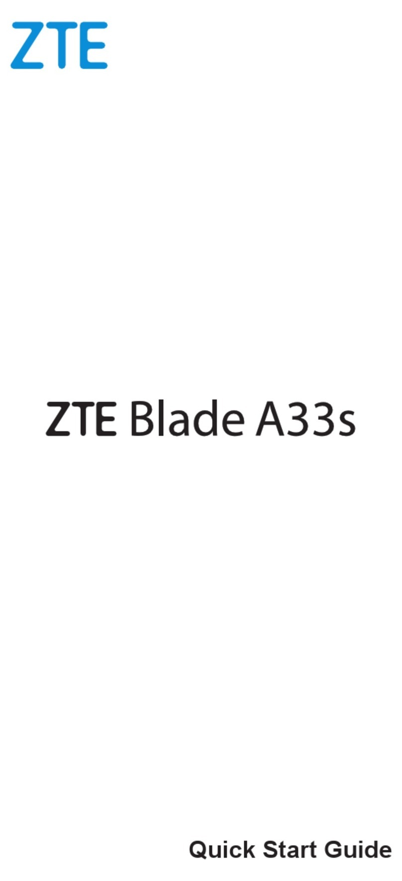 Zte Blade A33s User manual