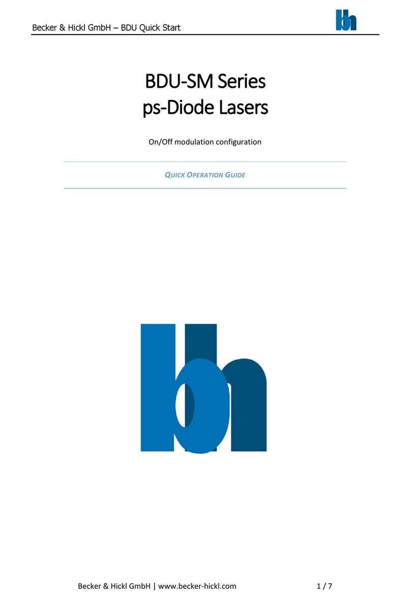Becker & Hickl BDU-SM Series Quick operation guide Becker & Hickl BDU-SM Series Quick operation guide